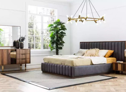 Stylish bedroom furniture set in minimalism and functionality.